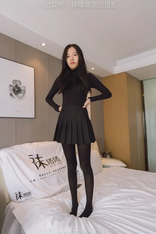 [BoBoSocks袜啵啵]NO.184 小甜豆-黑皮鞋、厚黑丝 11